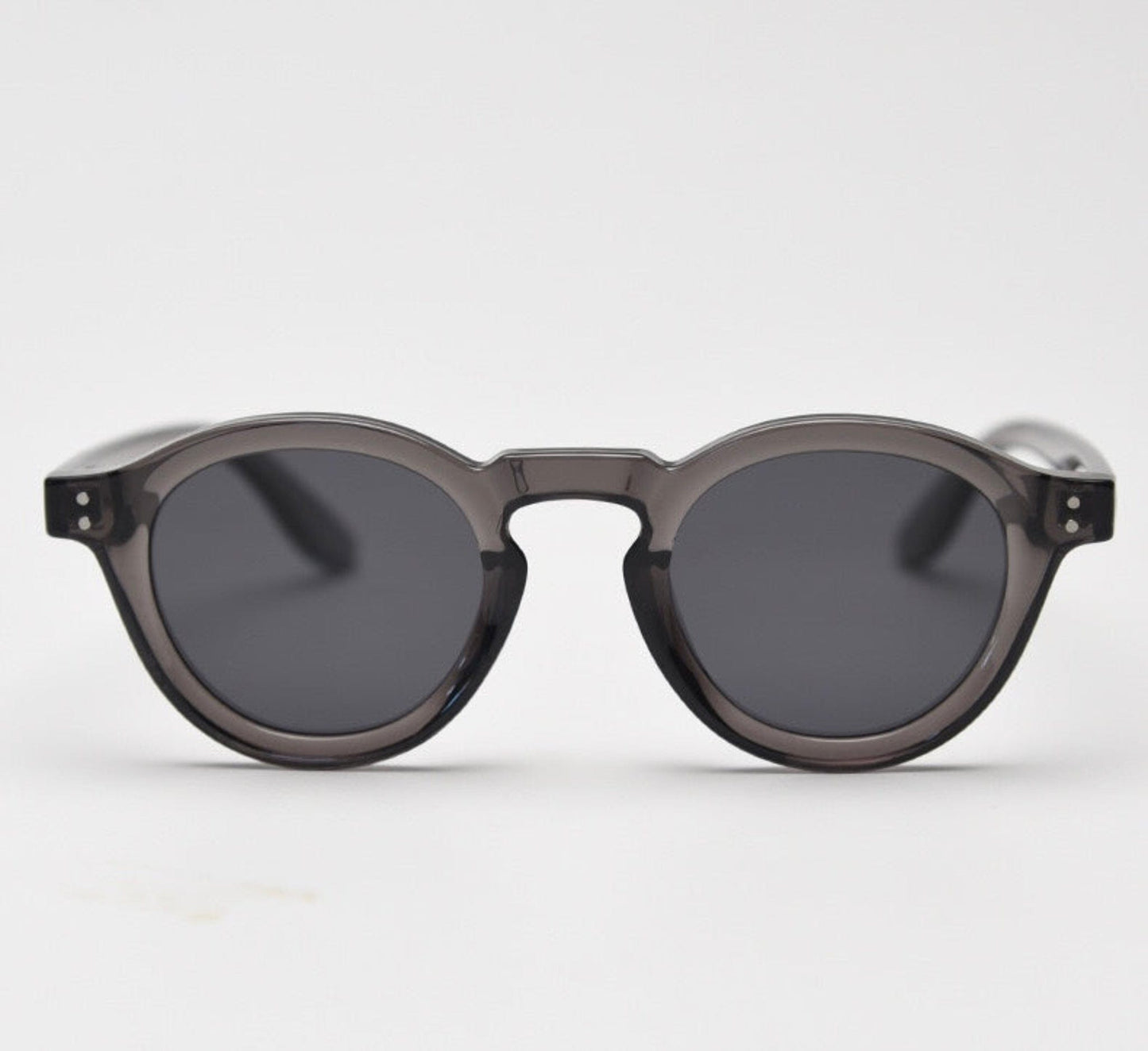 BROWN RETRO OVAL GLASSES