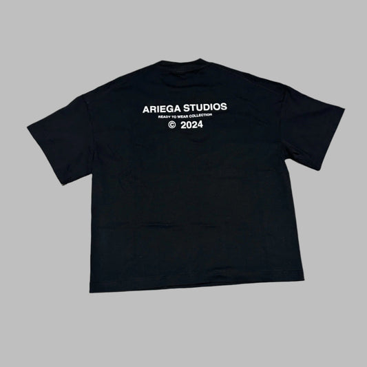 ARIEGA STUDIOS  PREMIUM HEAVY TEE-BLACK